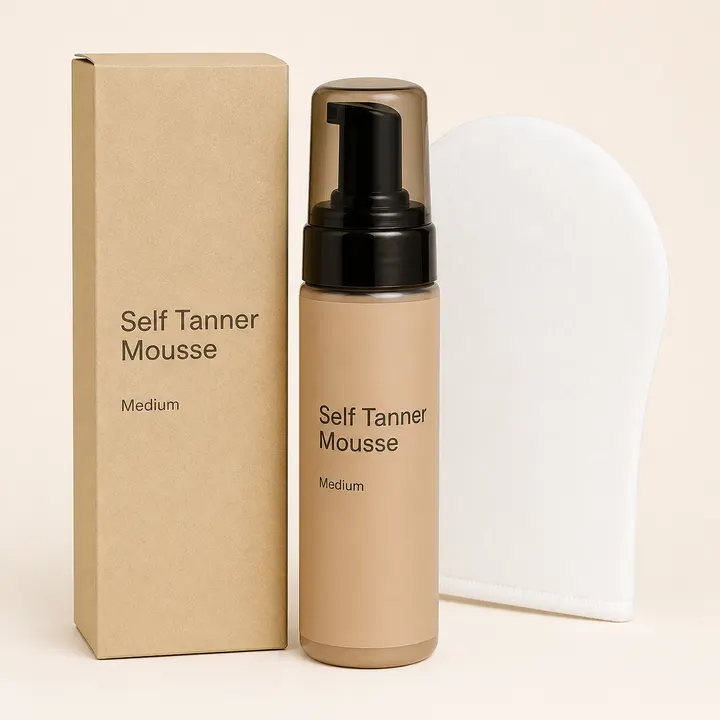 Classic self tanning mousse bottle and box